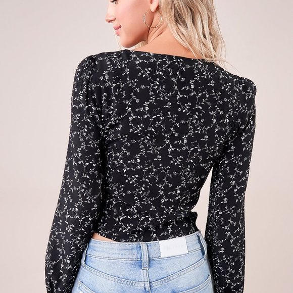 Floral Bustier Crop Top, M - Picture 3 of 7